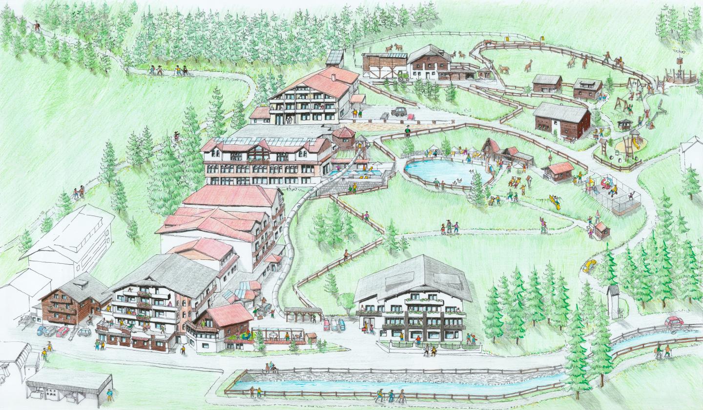 Alm-Resort Frühauf, Innerkrems lageplan-sommer-cleaned